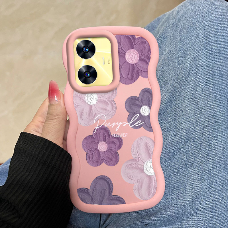 Realme Note 50 - Realme C55 Чехол с розовыми и